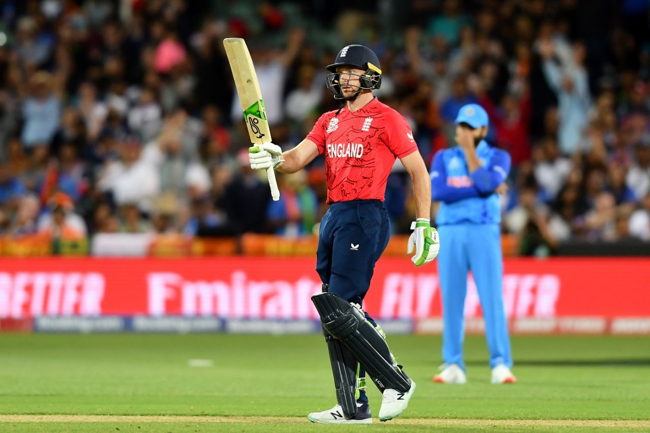 Jos Buttler smashed a quickfire half-century to set up England's chase, England vs India, Men's T20 World Cup 2022, 2nd semi-final, Adelaide, November 10, 2022