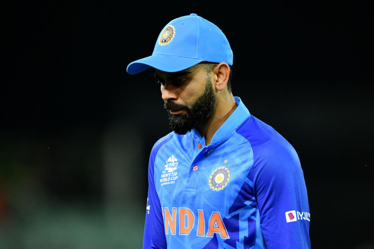 Virat Kohli walks off after yet another disappointing end to a World Cup campaign, England vs India, T20 World Cup semi-final, Adelaide, November 10, 2022