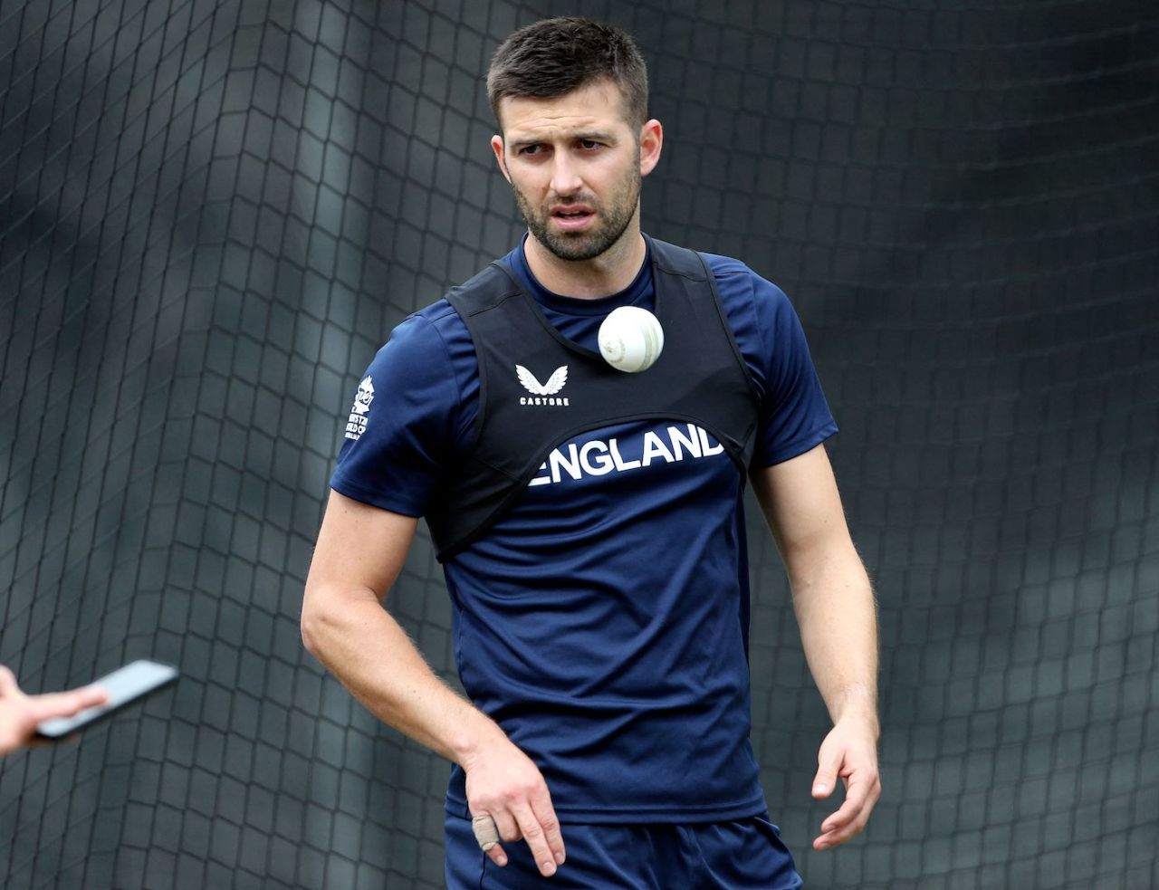 Mark Wood in the nets on the eve of the final, Men's T20 World Cup, Melbourne, November 12, 2022