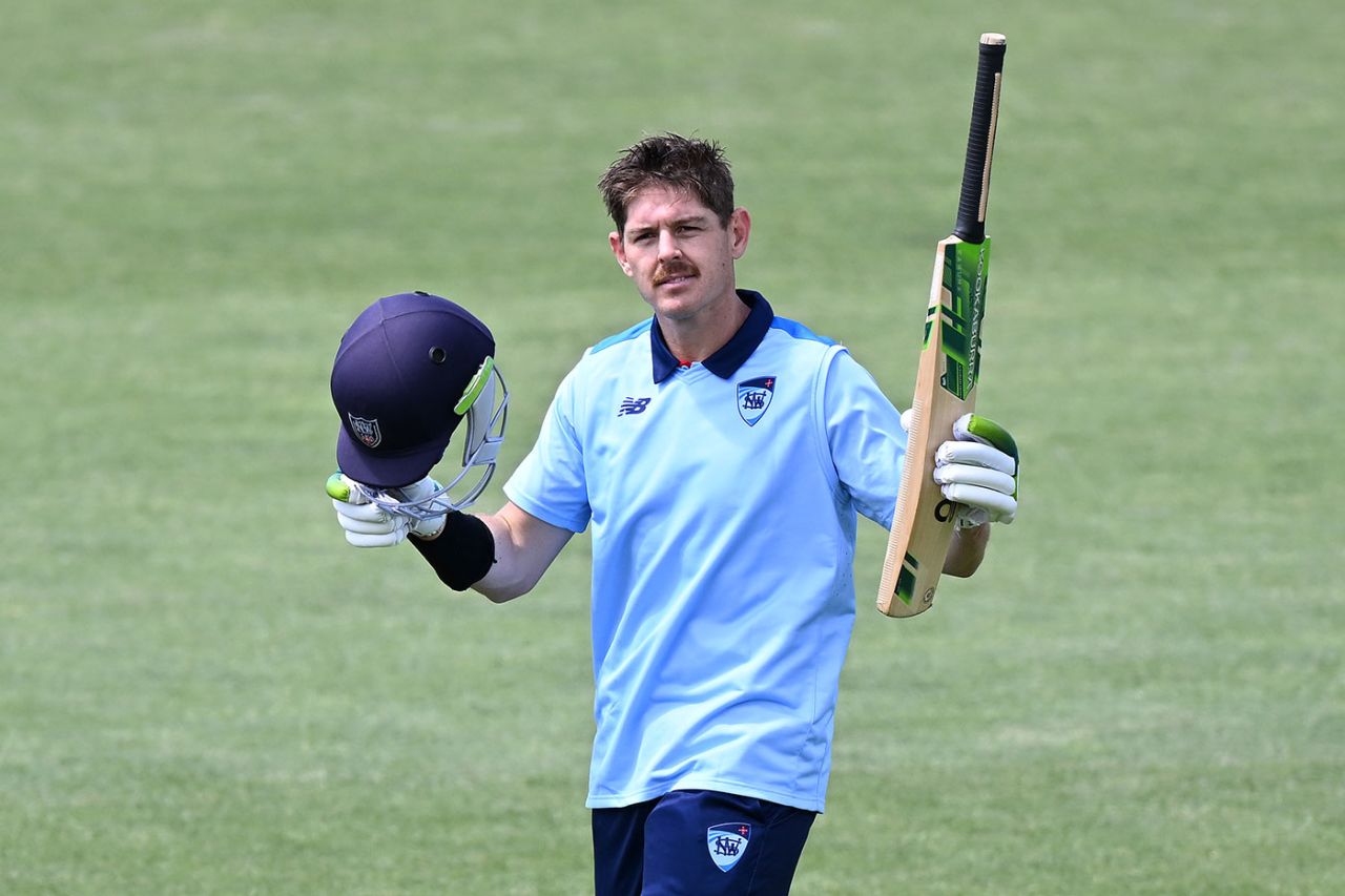 Daniel Hughes added another century to his one-day tally, Tasmania vs New South Wales, Marsh Cup, Hobart, November 17, 2022