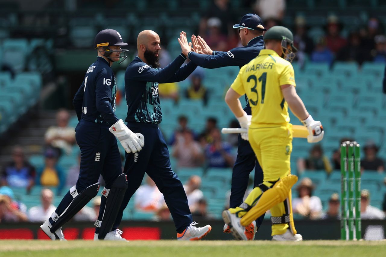 Moeen Ali struck with his second ball, Australia vs England, 2nd ODI, Sydney, November 19, 2022