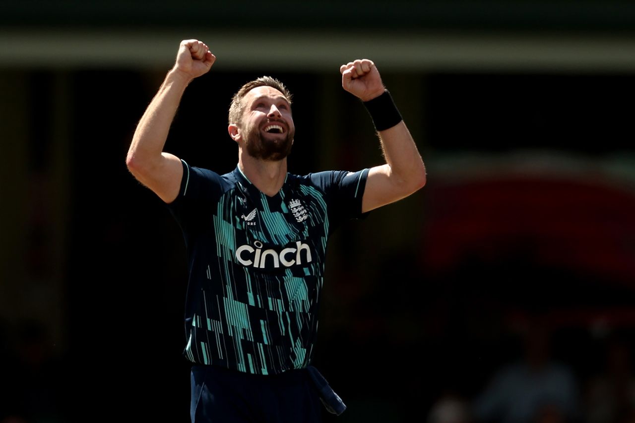 Chris Woakes celebrates a breakthrough, Australia vs England, 2nd ODI, Sydney, November 19, 2022