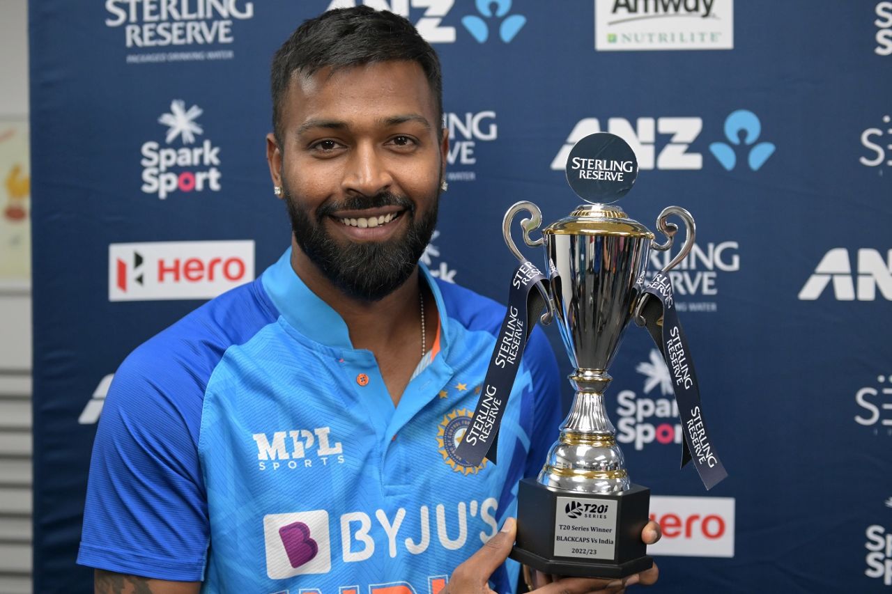Hardik Pandya is all smiles after India won the three-match series 1-0, New Zealand vs India, 3rd T20I, Napier, November 22, 2022