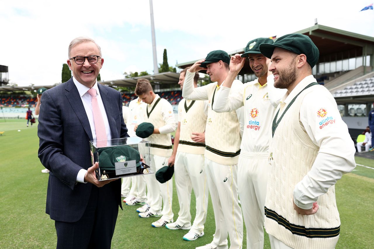 Australia Prime Minister Anthony Albanese meets his team to face West Indies, Prime Minister's XI vs West Indies, Tour match, Canberra, November 23, 2022