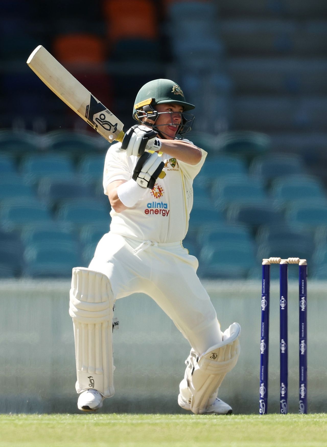 Marcus Harris latches onto a cut, Prime Minister's XI vs West Indies, Tour match, Canberra, November 23, 2022