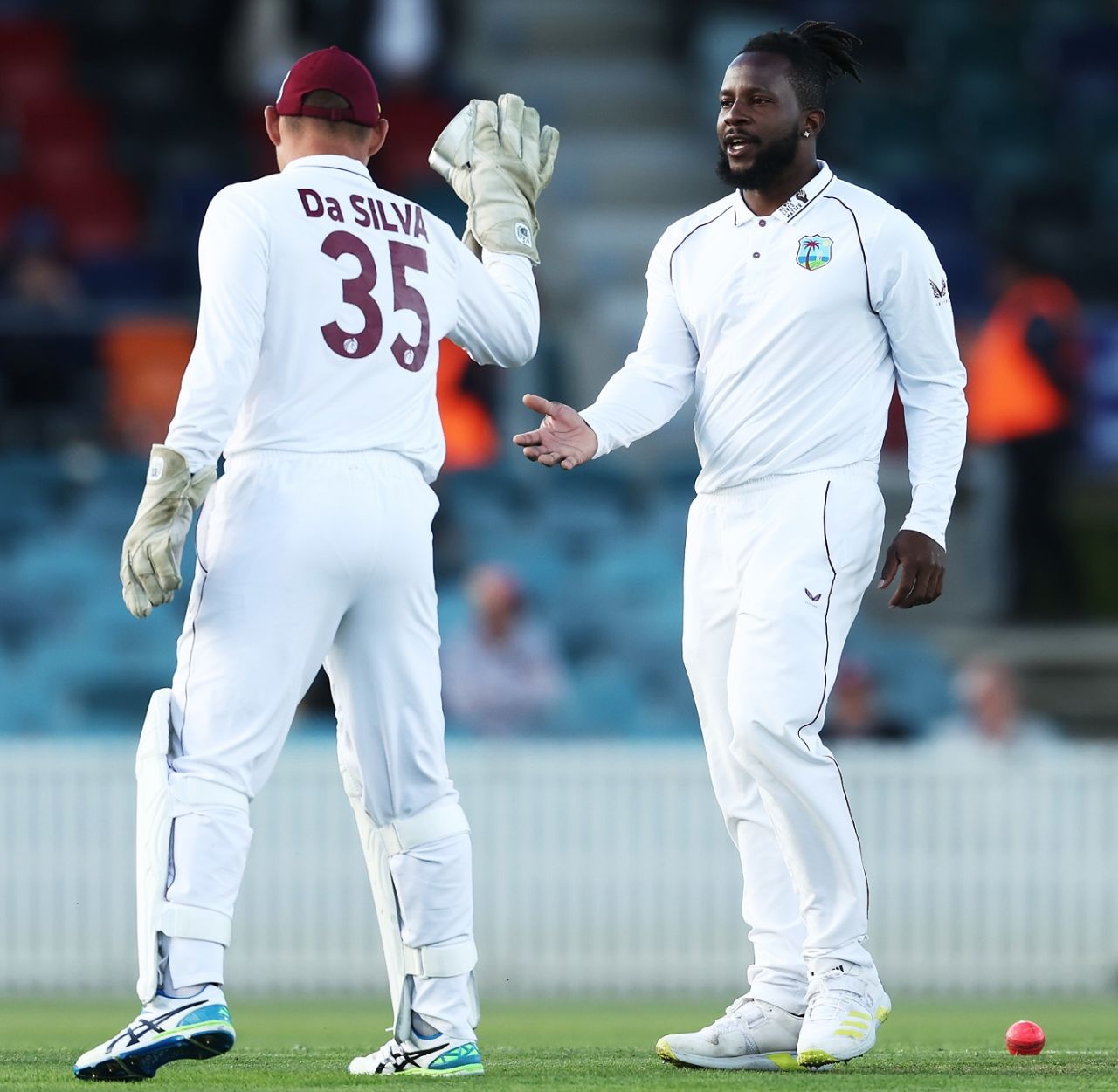 Kyle Mayers dismissed Henry Hunt for his first wicket, Prime Minister's XI vs West Indies, Tour match, Canberra, November 23, 2022