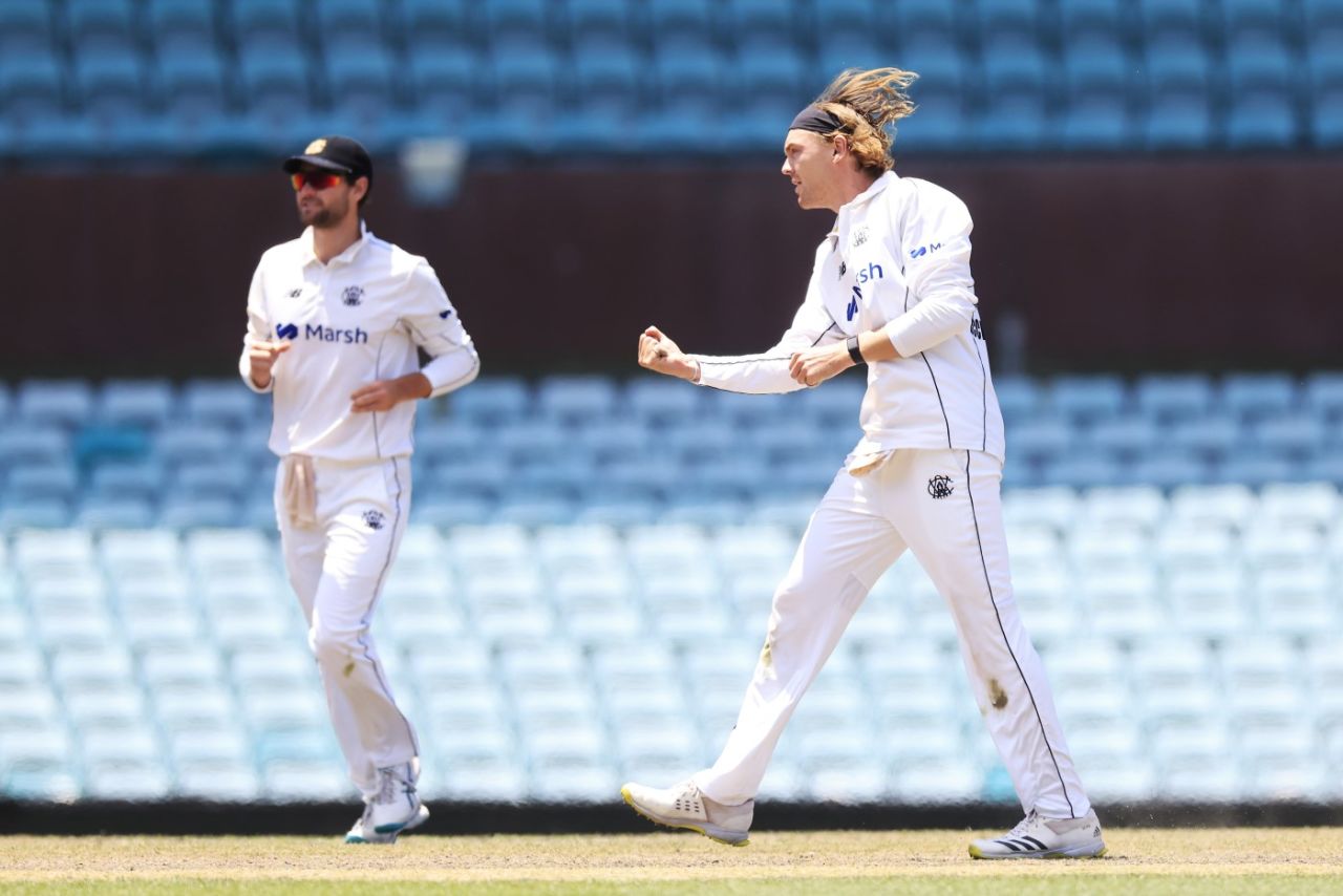 Corey Rocchiccioli claimed eight wickets for the match, New South Wales vs Western Australia, Sheffield Shield, SCG, November 24, 2022