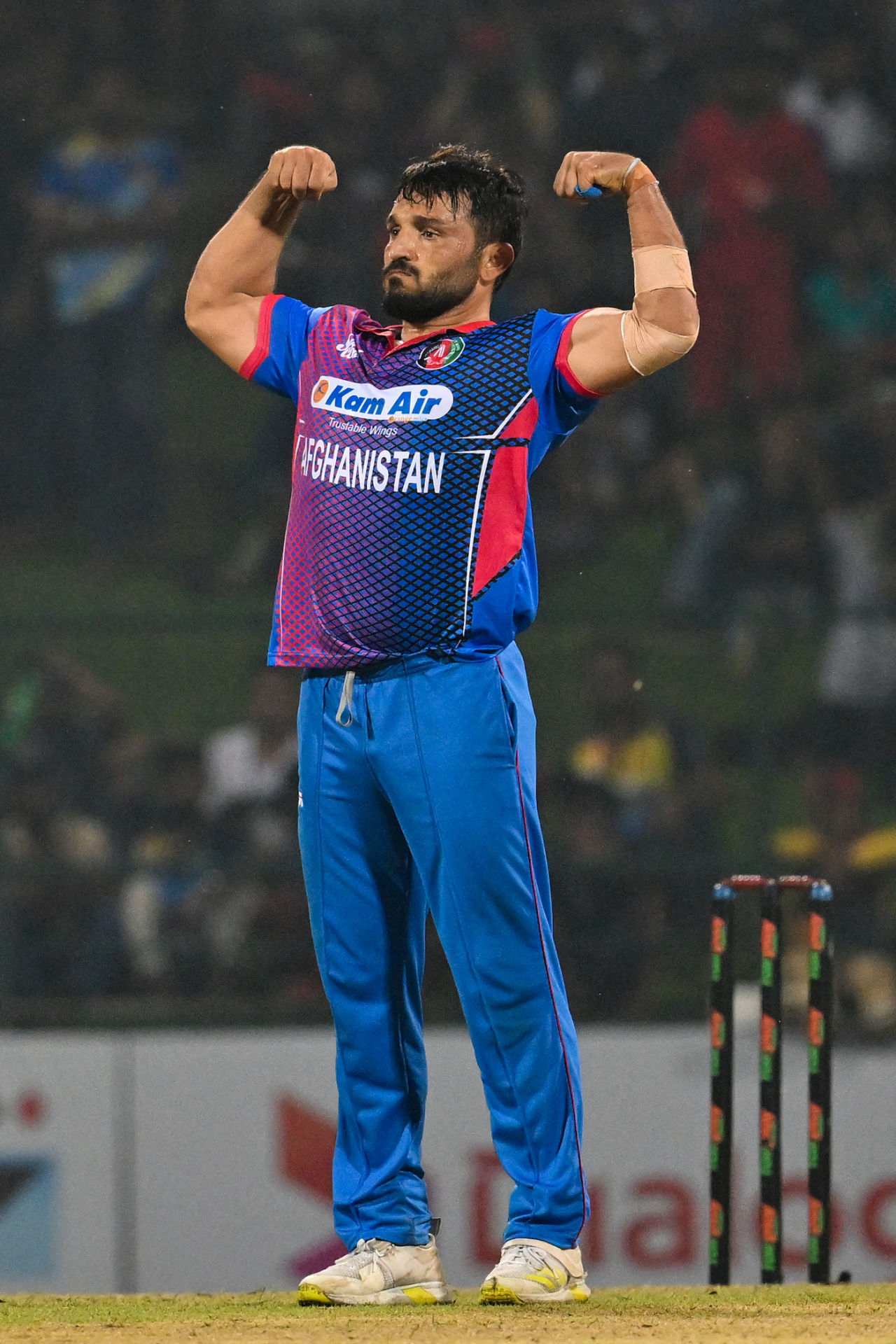 Gulbadin Naib finished with figures of 8-0-34-3, Sri Lanka vs Afghanistan, 1st men's ODI, Pallekele, November 25, 2022