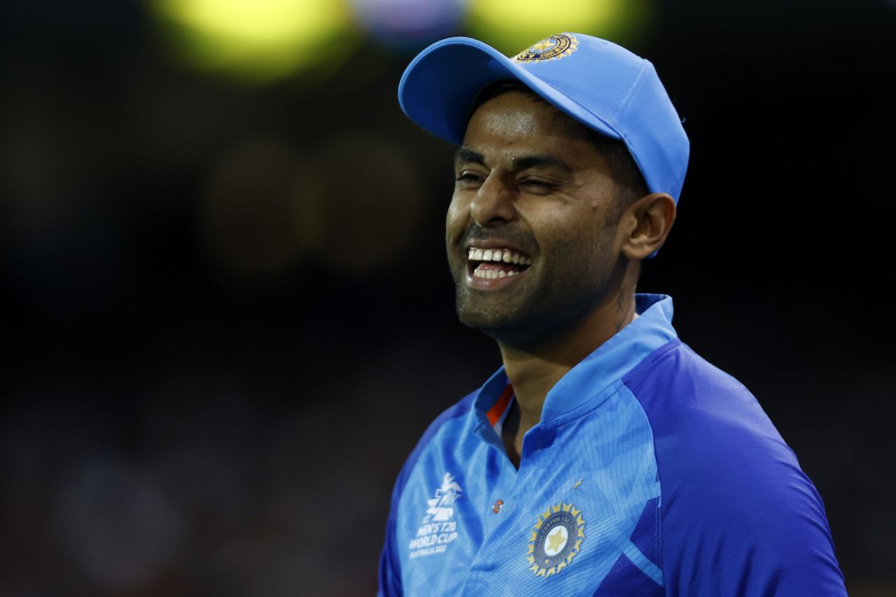 Suryakumar Yadav laughs in the field, England vs India, Men's T20 World Cup 2022, 2nd semi-final, Adelaide, November 10, 2022