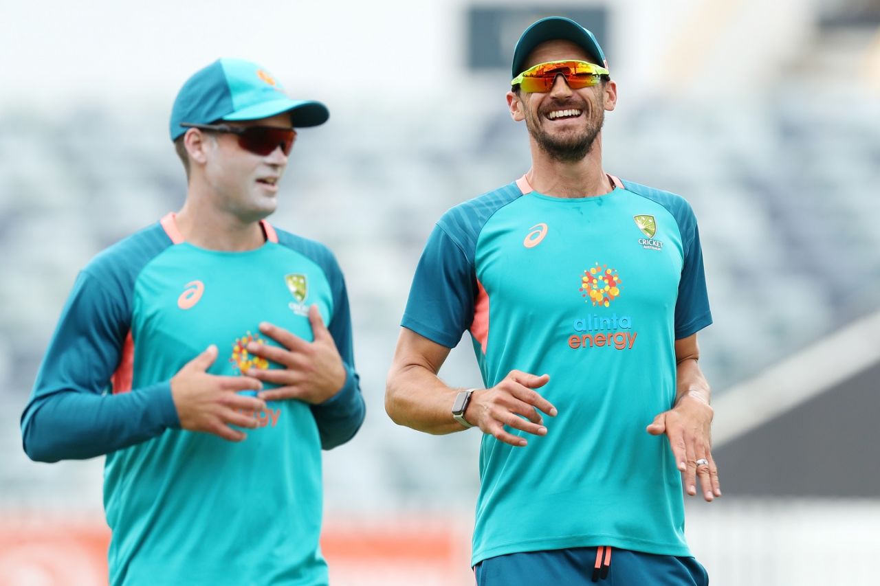 Mitchell Starc and Alex Carey in good spirits ahead of the first Test against West Indies, Perth, November 26, 2022