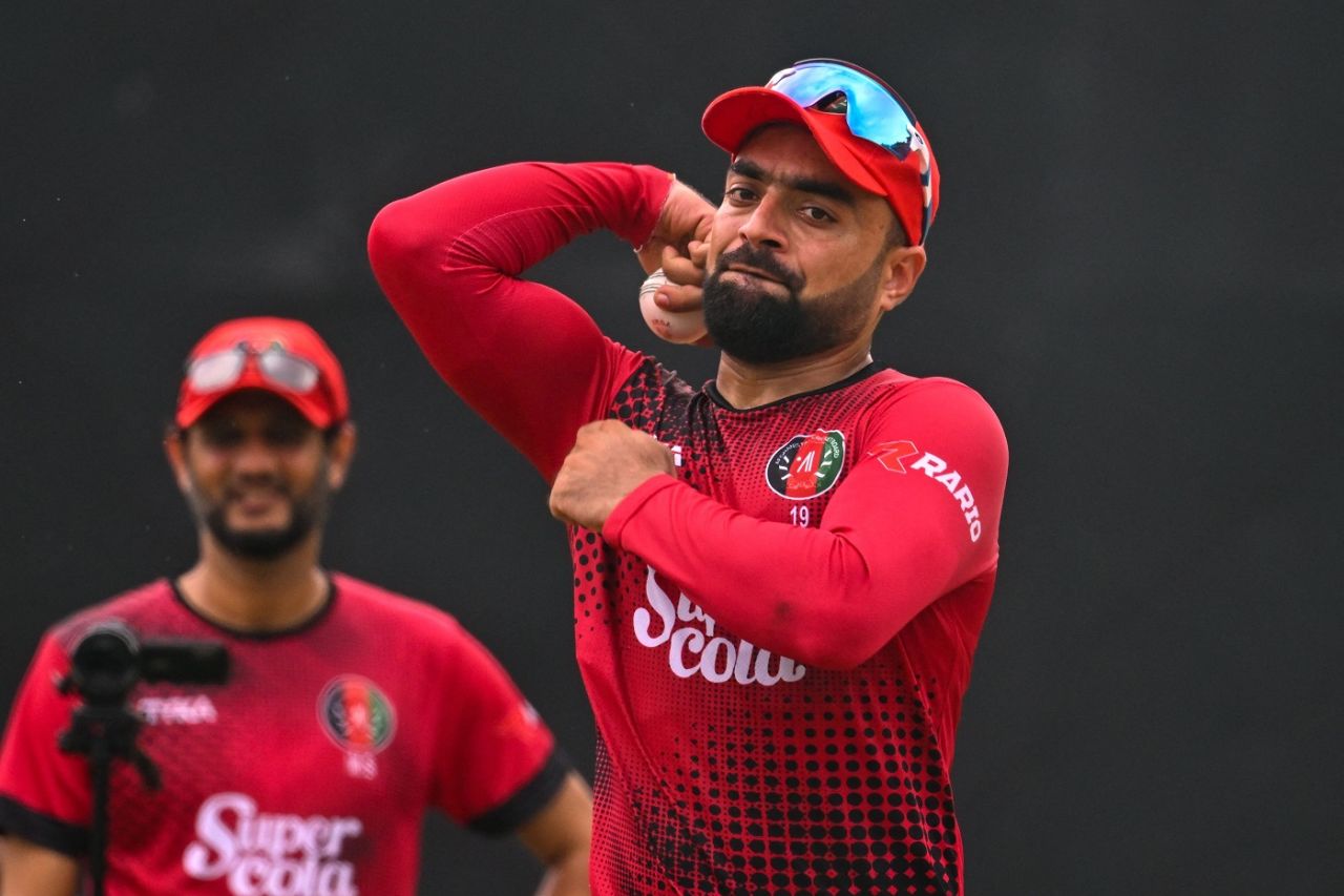 Rashid Khan bowls in the nets, Afghanistan in Sri Lanka, Pallekele, November 29, 2022