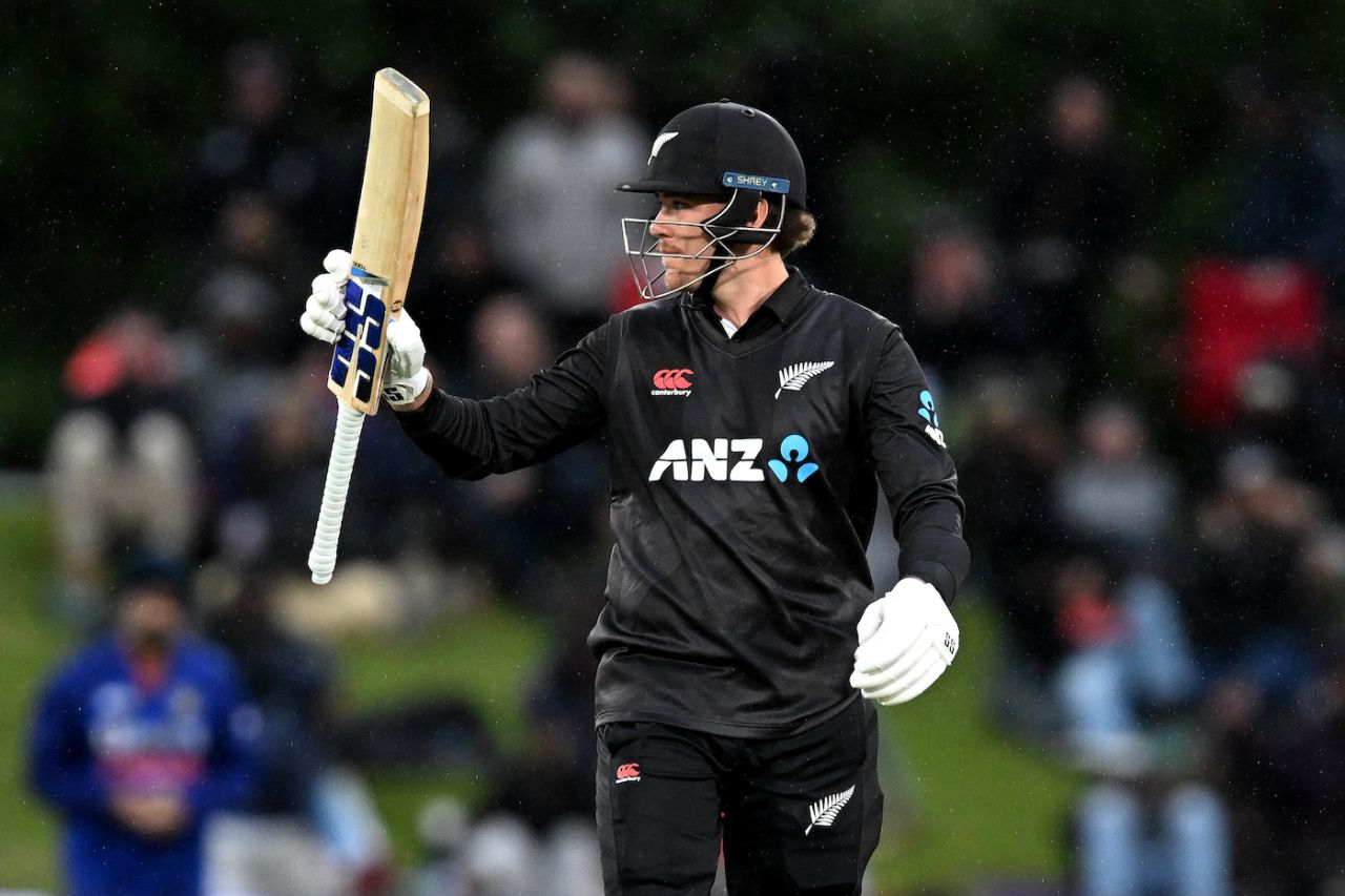 Finn Allen brought up a 50-ball half-century but couldn't carry on, New Zealand vs India, 3rd ODI, Christchurch, November 30, 2022