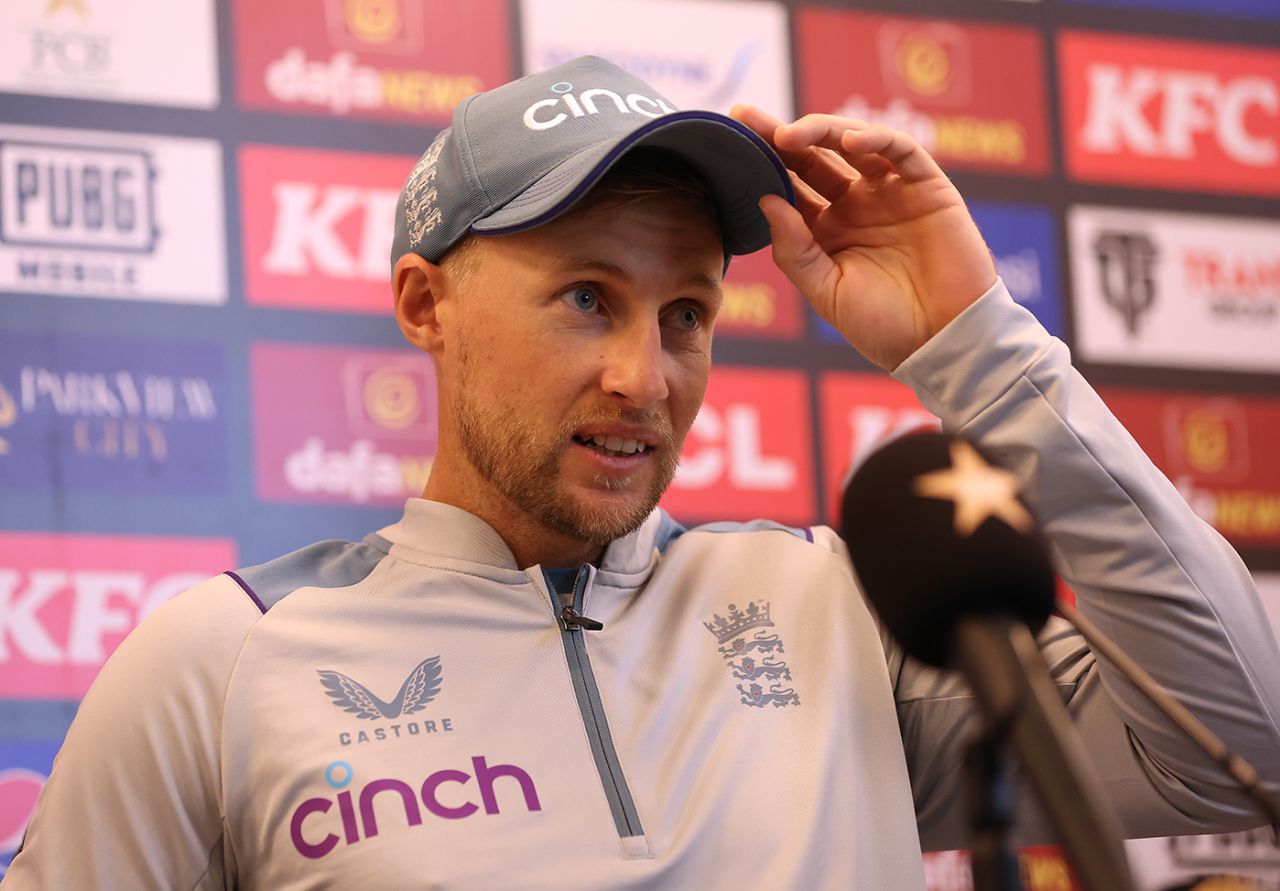 Joe Root talks to media ahead of the First Test, Rawalpindi, November 30, 2022