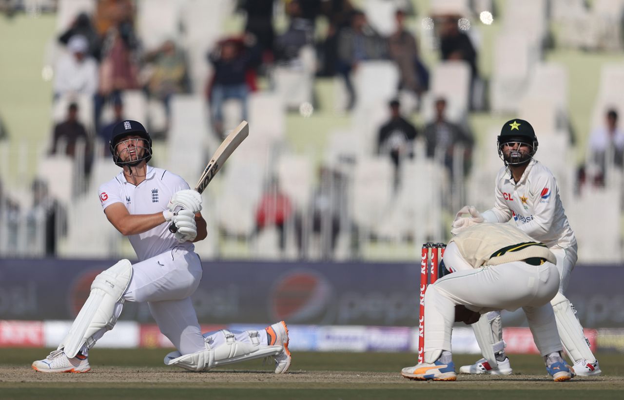 Will Jacks played a lively cameo on debut, Pakistan vs England, 1st Test, Rawalpindi, 2nd day, December 2, 2022