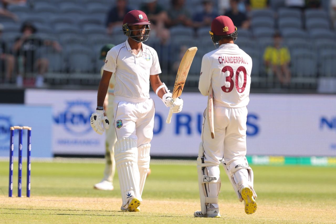 Kraigg Brathwaite and Tagenarine Chanderpaul defied Australia, Australia vs West Indies, 1st Test, Perth, 4th day, December 3, 2022