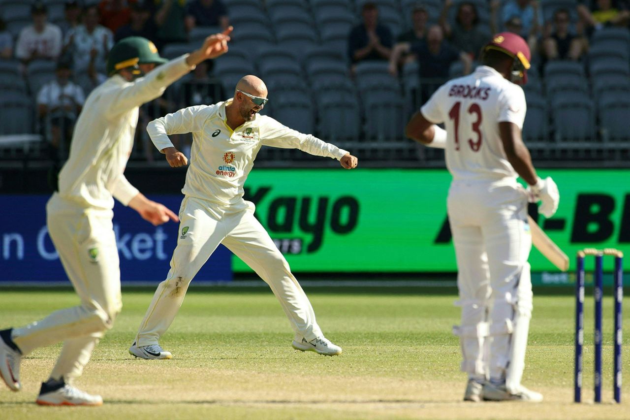 Nathan Lyon removed Shamarh Brooks, Australia vs West Indies, 1st Test, Perth, 4th day, December 3, 2022