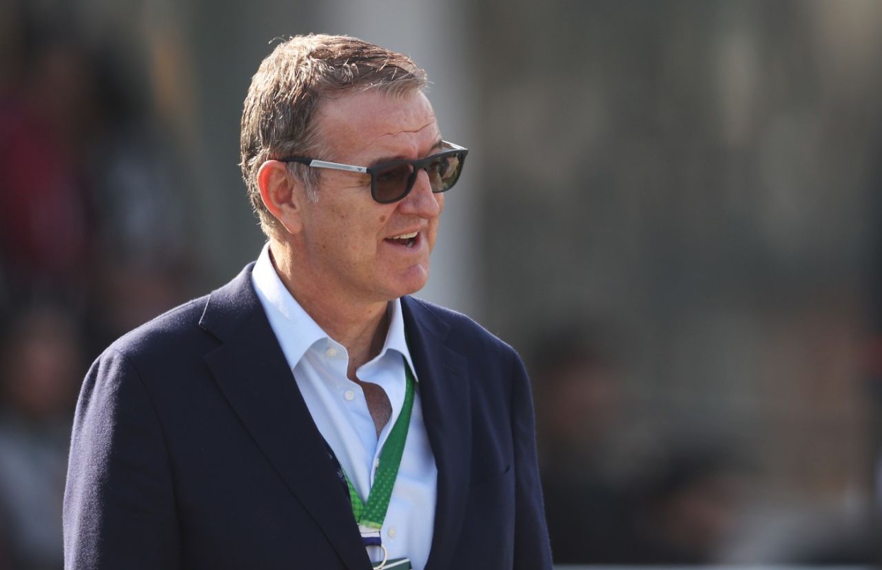 Richard Thompson, ECB chairman, watches the Test in Rawalpindi, Pakistan vs England, 1st Test, Rawalpindi, 3rd day, December 3, 2022