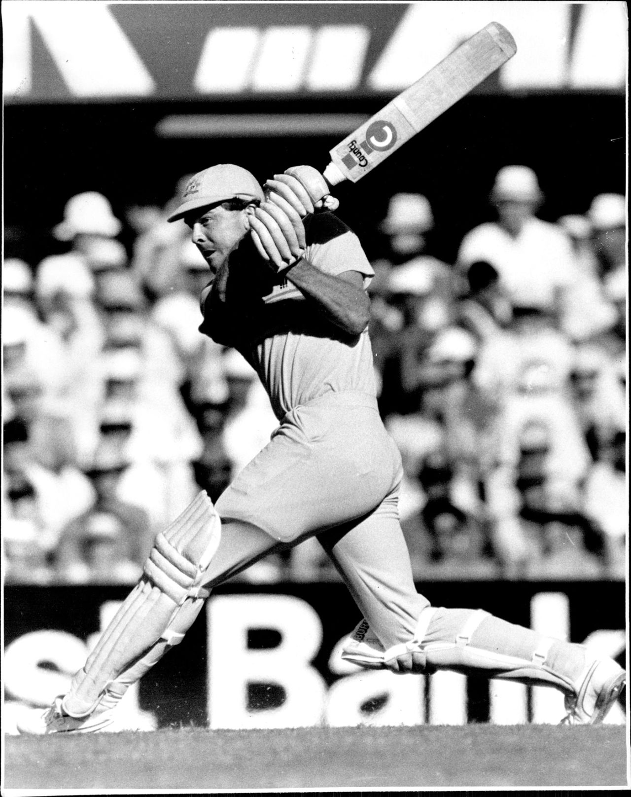 Craig McDermott bats, Australia vs New Zealand, Benson & Hedges Cup, Sydney, January 20, 1988