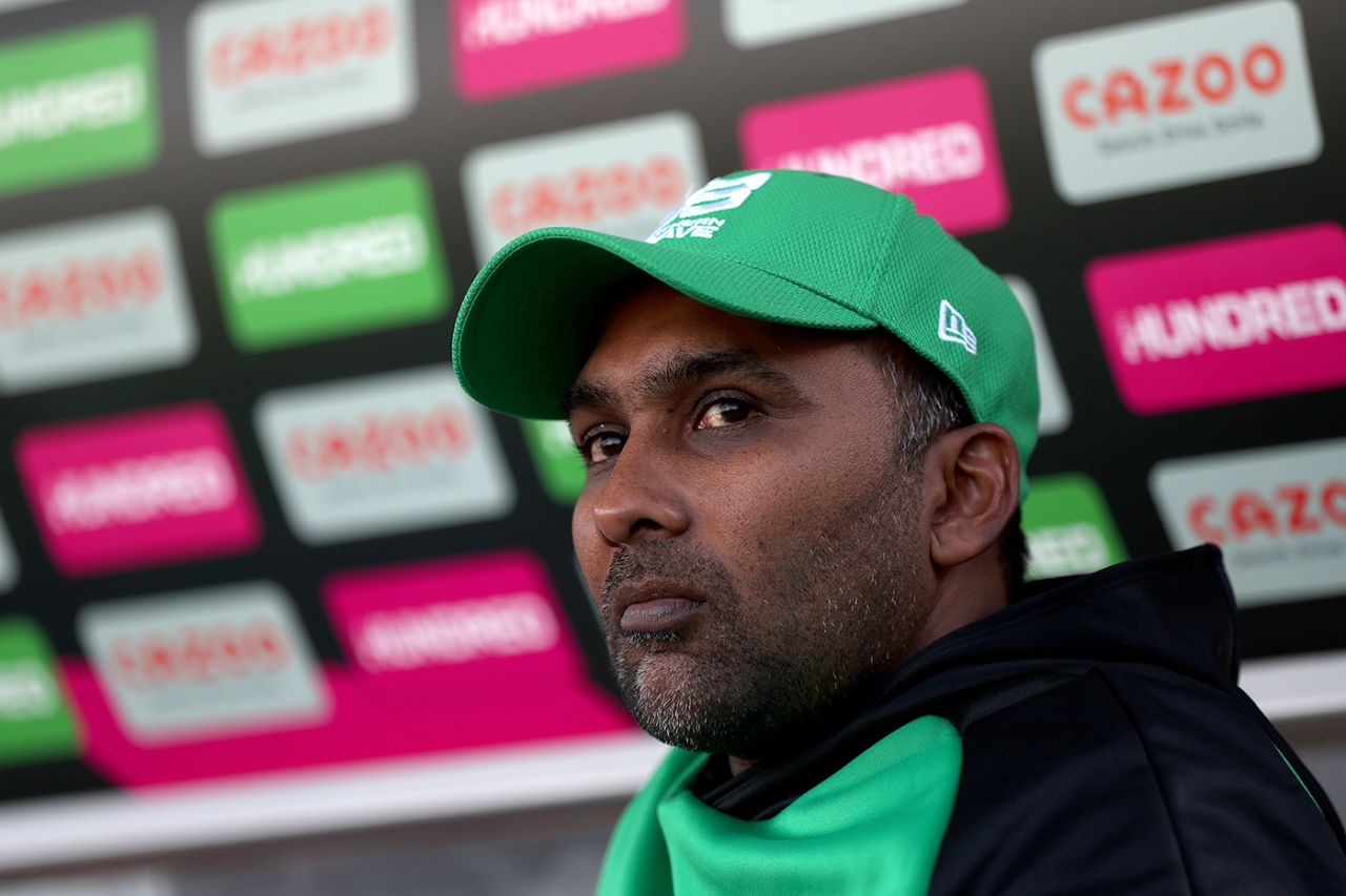 Mahela Jayawardene looks on, Southern Brave vs Welsh Fire, Men's Hundred, Ageas Bowl, August 3, 2022