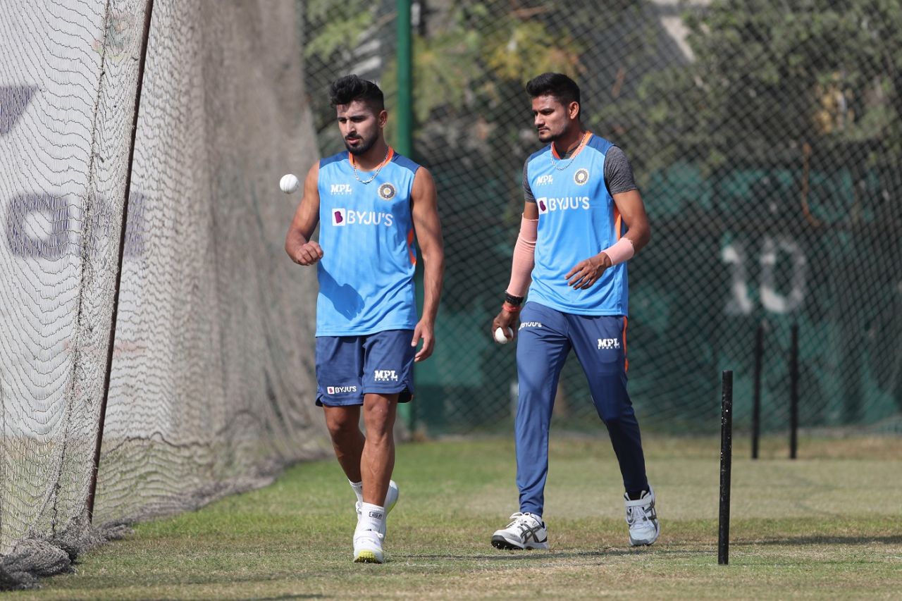 Umran Malik and Kuldeep Sen at a training session ahead of the second ODI, Mirpur, December 6, 2022