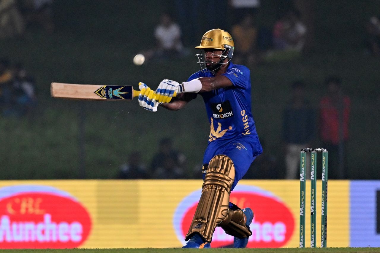 Sadeera Samarawickrama's quickfire half-century saw Jaffna Kings home, Dambulla Aura vs Jaffna Kings, LPL 2022, Hambantota, December 7, 2022