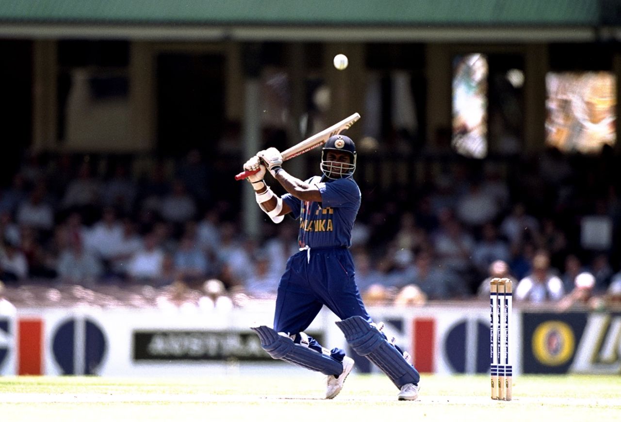 Sanath Jayasuriya made 65 off 62 balls, Australia v Sri Lanka, Carlton & United Series, Sydney, January 13, 1999