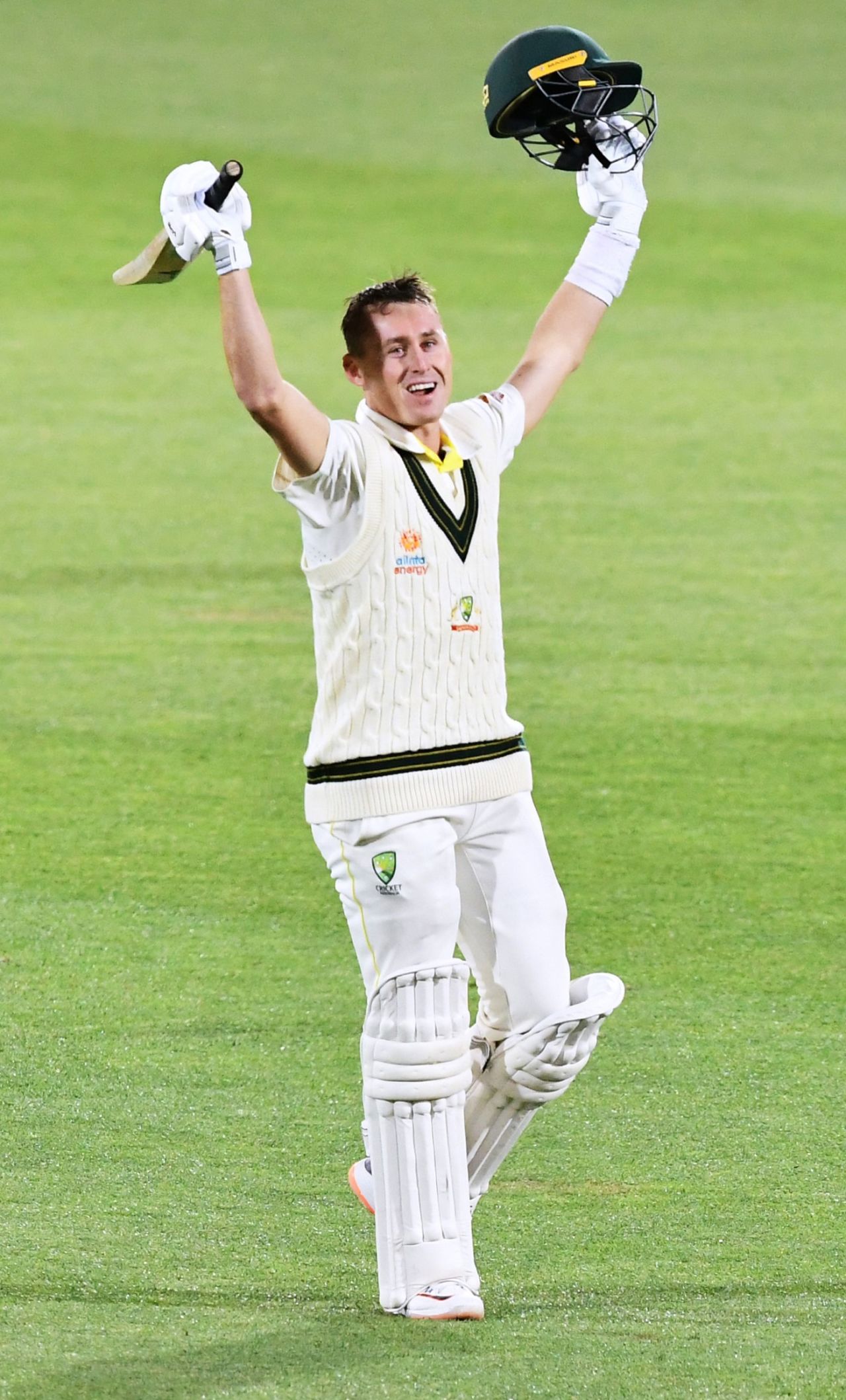 Marnus Labuschagne celebrates his century, Australia vs West Indies, 2nd Test, Adelaide, 1st Day, December 8, 2022