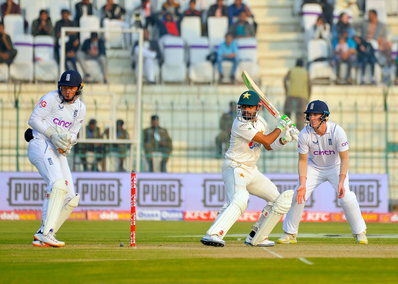 Babar Azam plays a late cut, Pakistan vs England, 2nd Test, Multan, 1st day, December 9, 2022