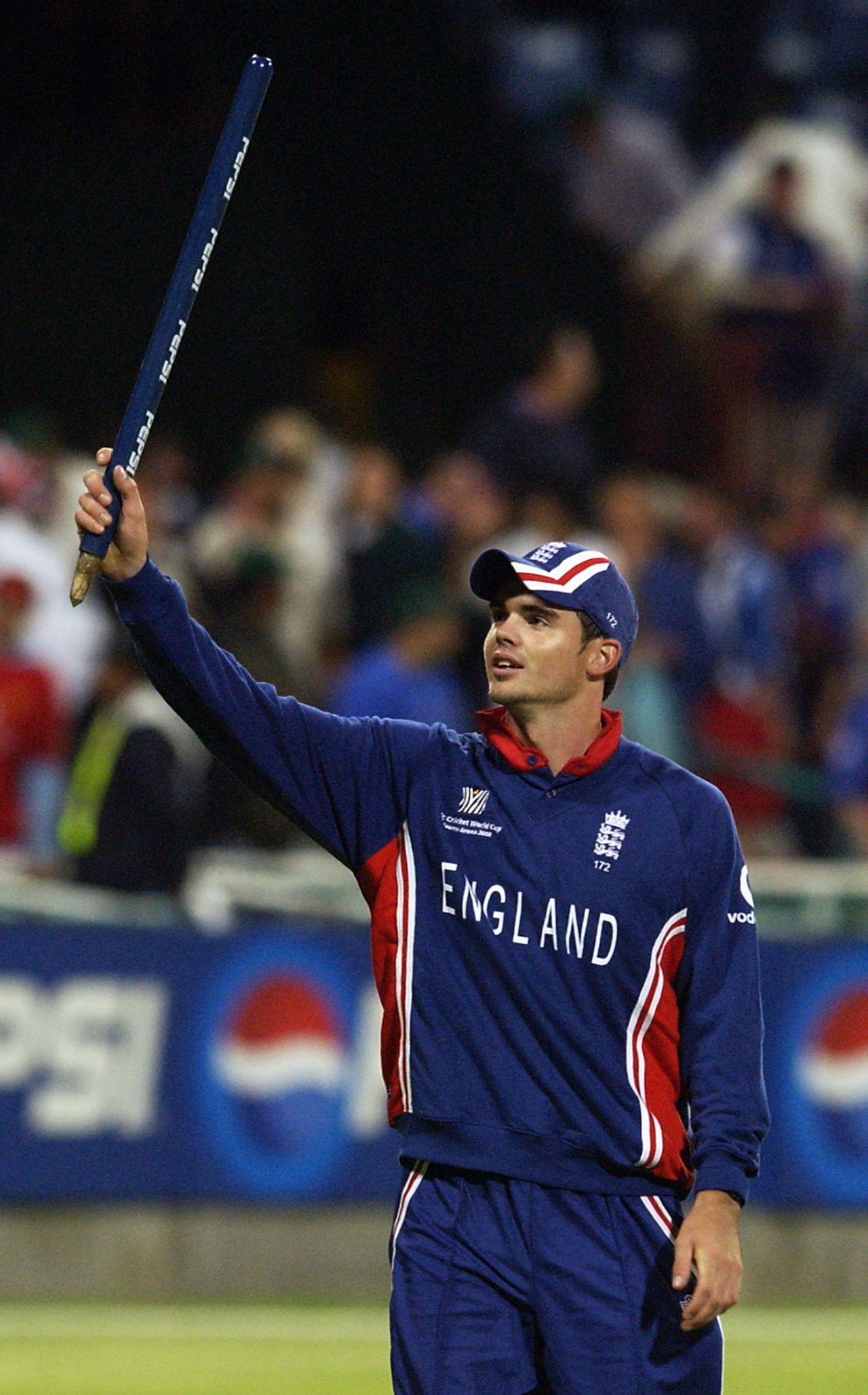 James Anderson collects a souvenir of England's win, England vs Pakistan, World Cup 2003, Newlands, Cape Town, February 22, 2003