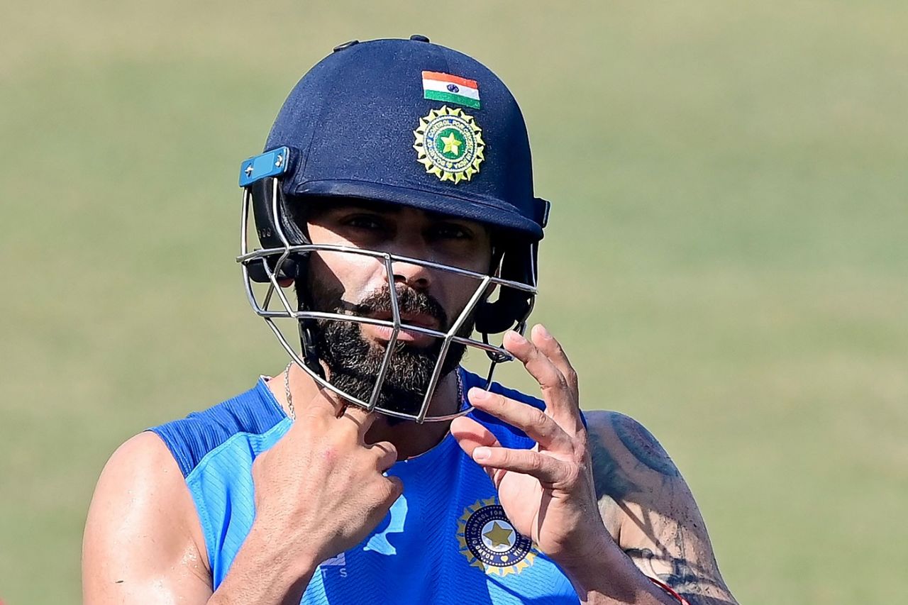 Virat Kohli gets ready for a batting session ahead of the first Test, Chattogram, December 12, 2022