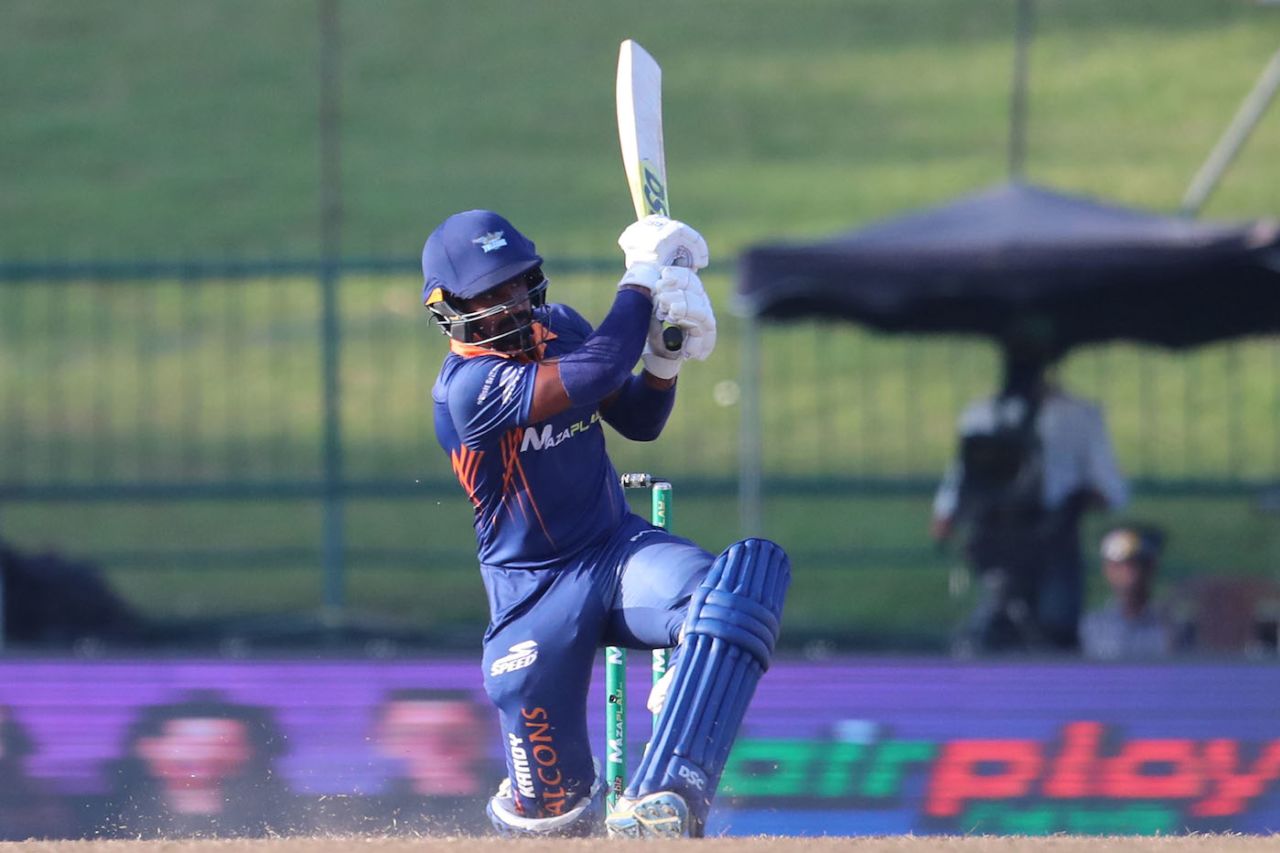 Ashen Bandara's cameo gave Kandy Falcons a strong finish, Kandy Falcons vs Dambulla Aura, LPL 2022, Pallekele, December 13, 2022