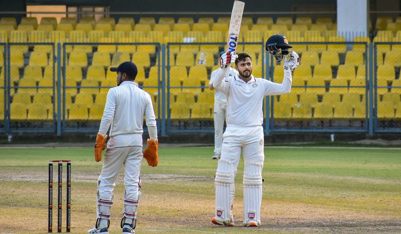 Harvik Desai notched up a double-century for Saurashtra, Assam vs Saurashtra, Ranji Trophy 2022-23, 3rd day, Guwahati, December 15, 2022