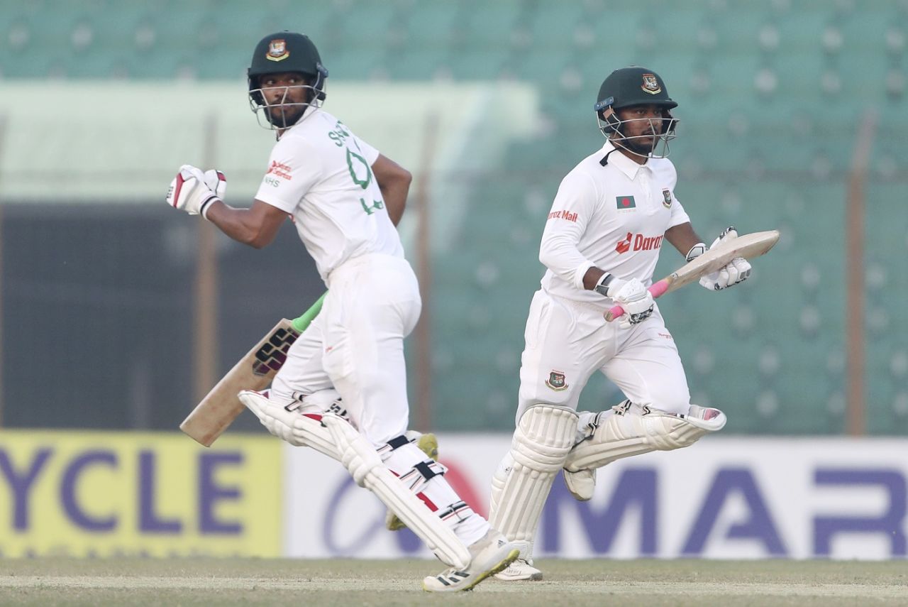 Najmul Hossain Shanto and Zakir Hasan saw off the tricky phase before stumps, Bangladesh vs India, 1st Test, Chattogram, 3rd day, December 16, 2022