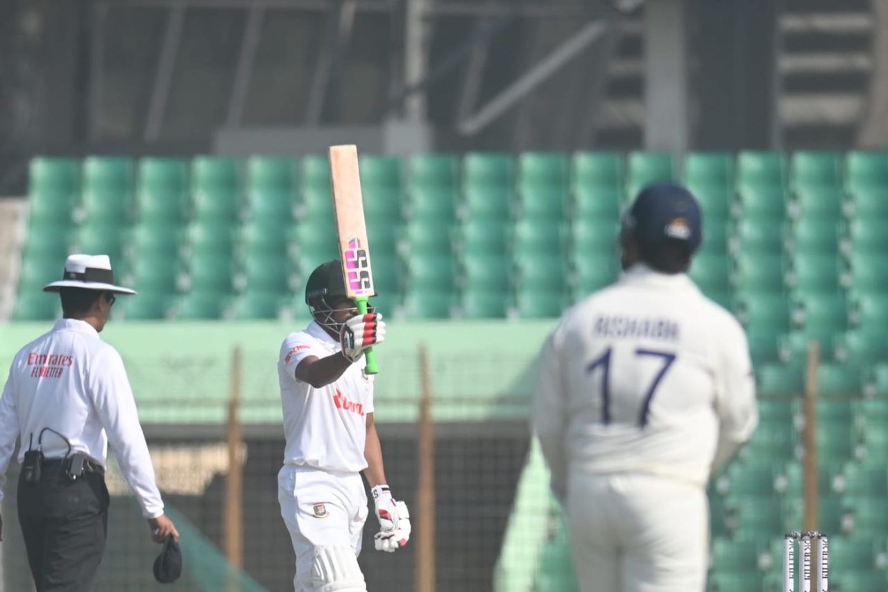 Najmul Hossain Shanto scored a responsible half-century, Bangladesh vs India, 1st Test, Chattogram, 4th day, December 17, 2022
