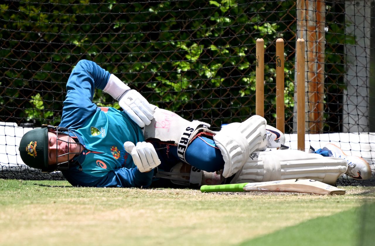 Marnus Labuschagne got hit in the nets, Brisbane, December 20, 2022