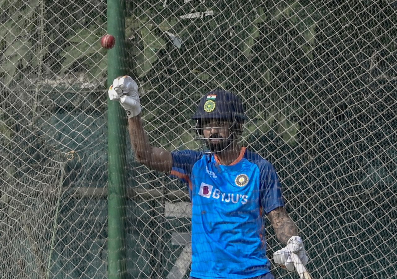 KL Rahul in a nets session before the second Test against Bangladesh, Dhaka, December 21, 2022