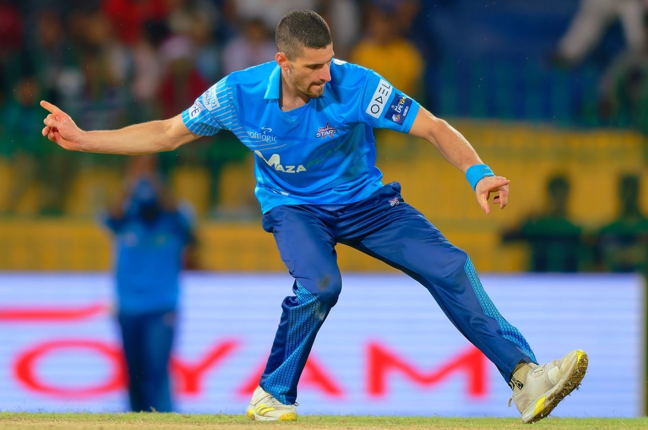 Benny Howell picked up three wickets in the Eliminator, Colombo Stars vs Galle Gladiators, LPL 2022, Eliminator, Colombo, December 21, 2022