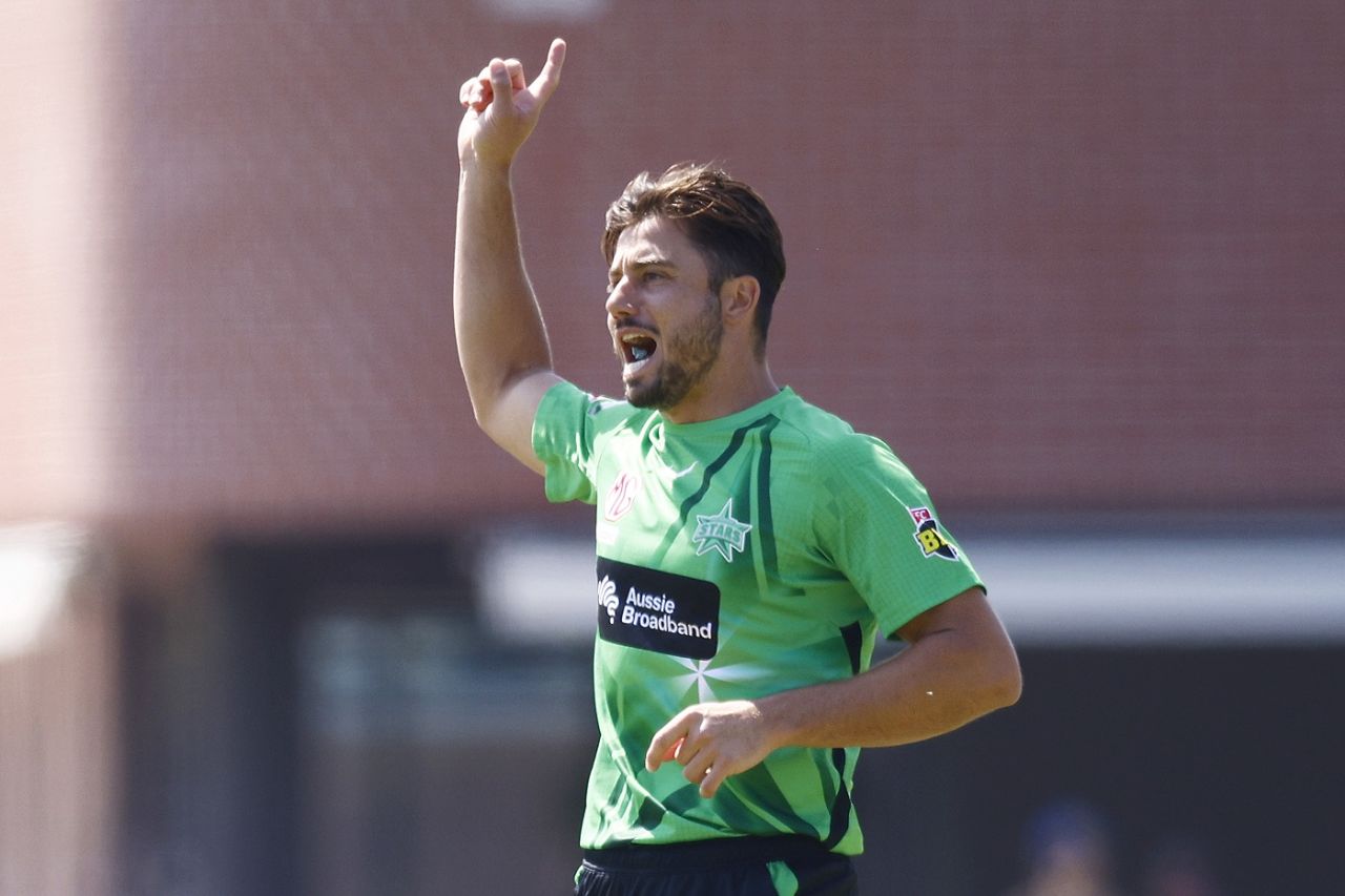 Marcus Stoinis removed Adam Lyth, Melbourne Stars vs Perth Scorchers, Big Bash League 2022-23, Melbourne, December 23, 2022