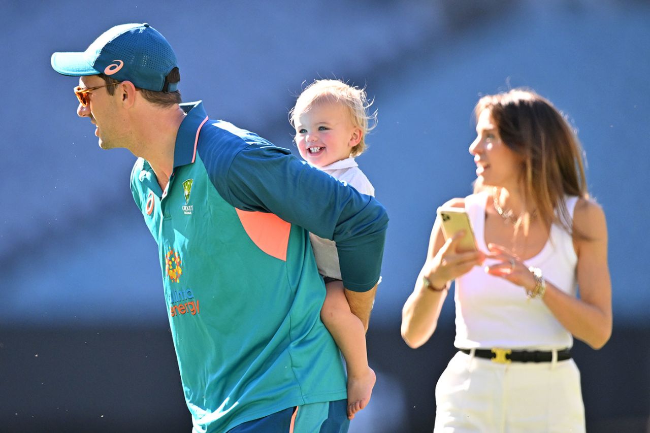 Pat Cummins with his son Albie, Melbourne, December 25, 2022