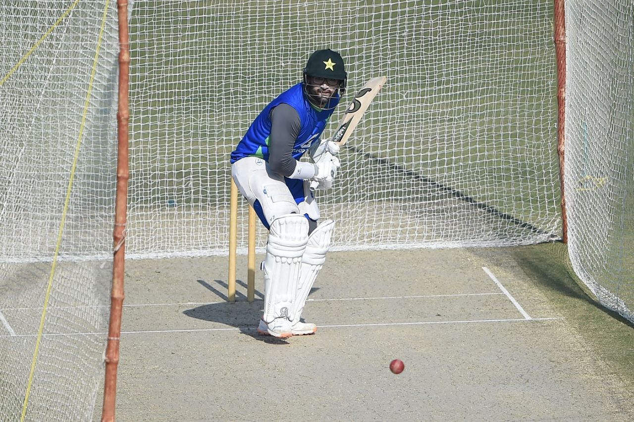 Imam-ul-Haq bats during training, Pakistan vs New Zealand, Karachi, December 24, 2022