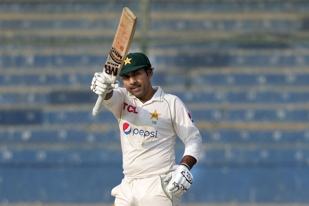 Sarfaraz Ahmed got to fifty in his comeback Test, Pakistan vs New Zealand, 1st Test, Karachi, 1st Day, December 26, 2022