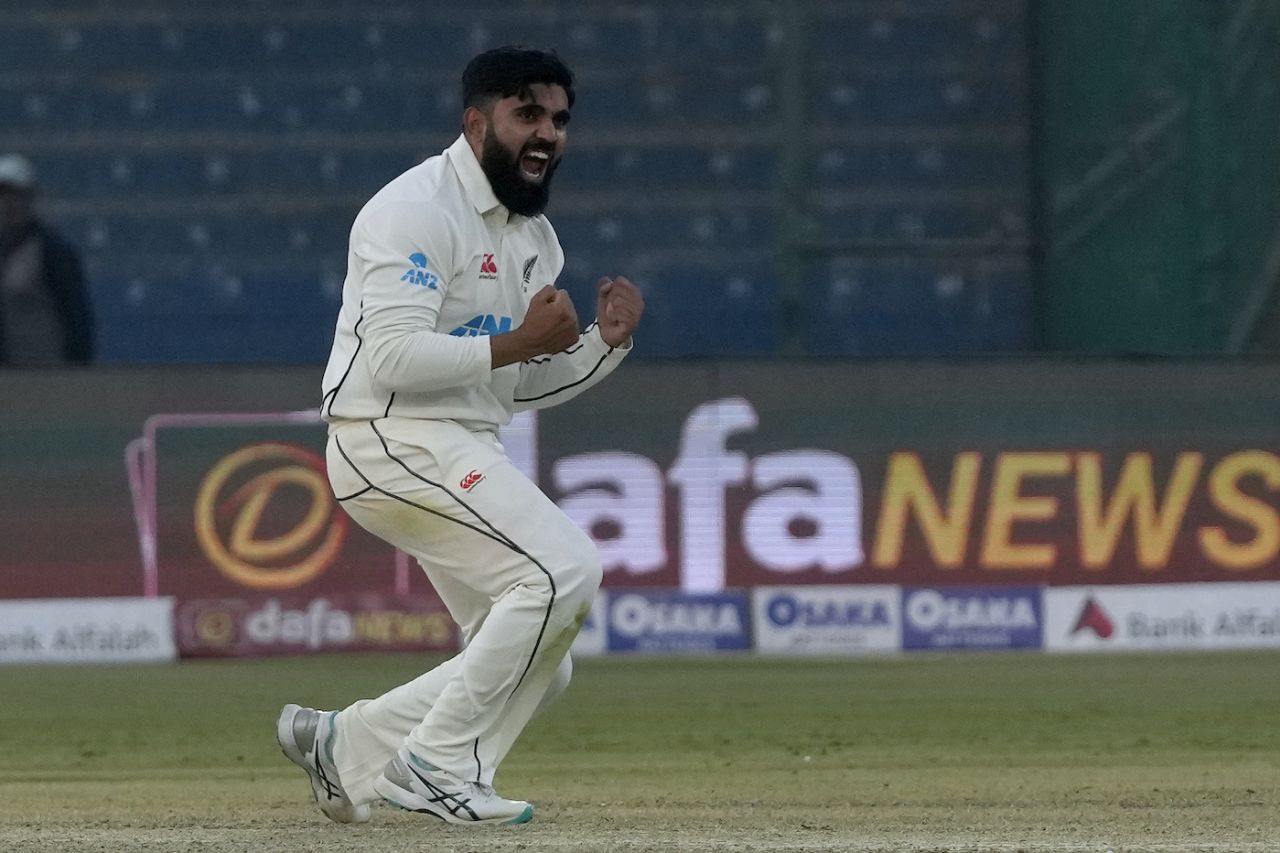 Ajaz Patel ended opening the day with two wickets, Pakistan vs New Zealand, 1st Test, Karachi, 1st Day, December 26, 2022