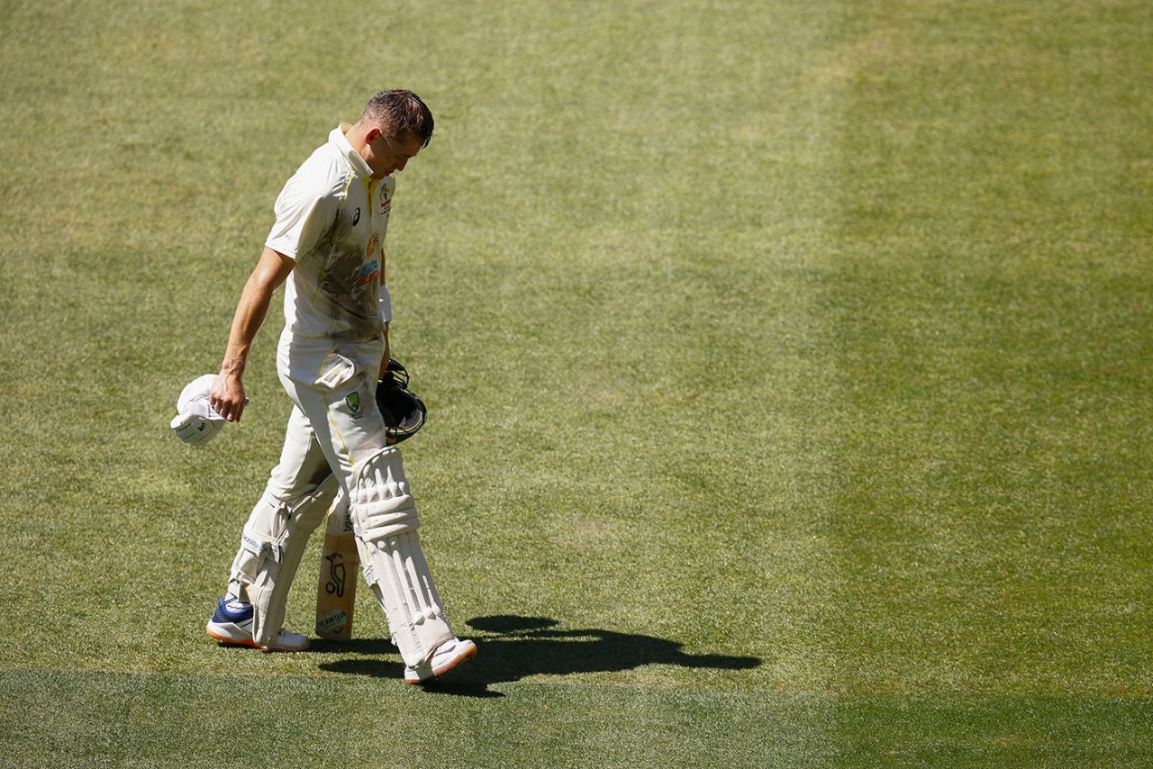 Marnus Labuschagne trudges off after being run out, Australia vs South Africa, 2nd Test, Melbourne, 2nd Day, December 26, 2022