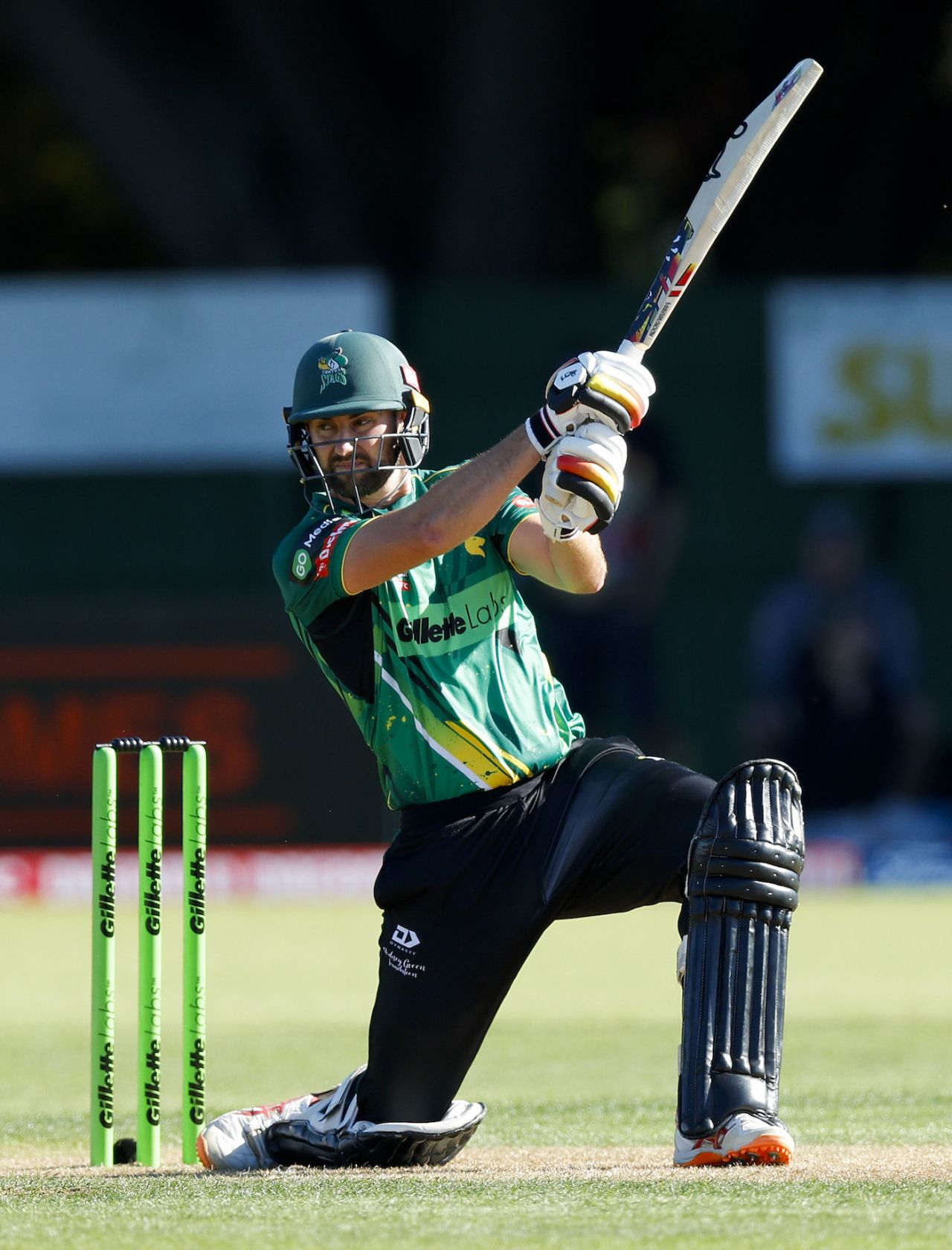 Tom Bruce carves the ball through the off side, Central Districts vs Wellington, Super Smash 2022-23, Palmerston North, December 27, 2022
