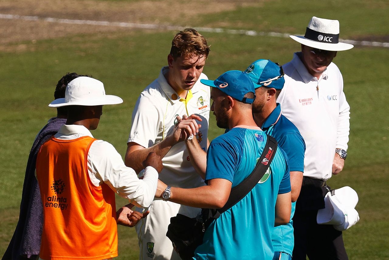 Cameron Green was the second Australian to retire hurt, Australia vs South Africa, 2nd Test, Melbourne, 2nd Day, December 27, 2022