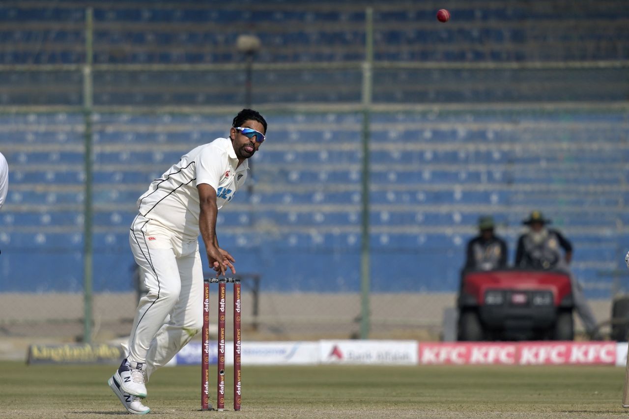 Ish Sodhi's wicket of Mohammad Wasim was his first in four years, Pakistan vs New Zealand, 1st Test, Karachi, 2nd day, December 27, 2022