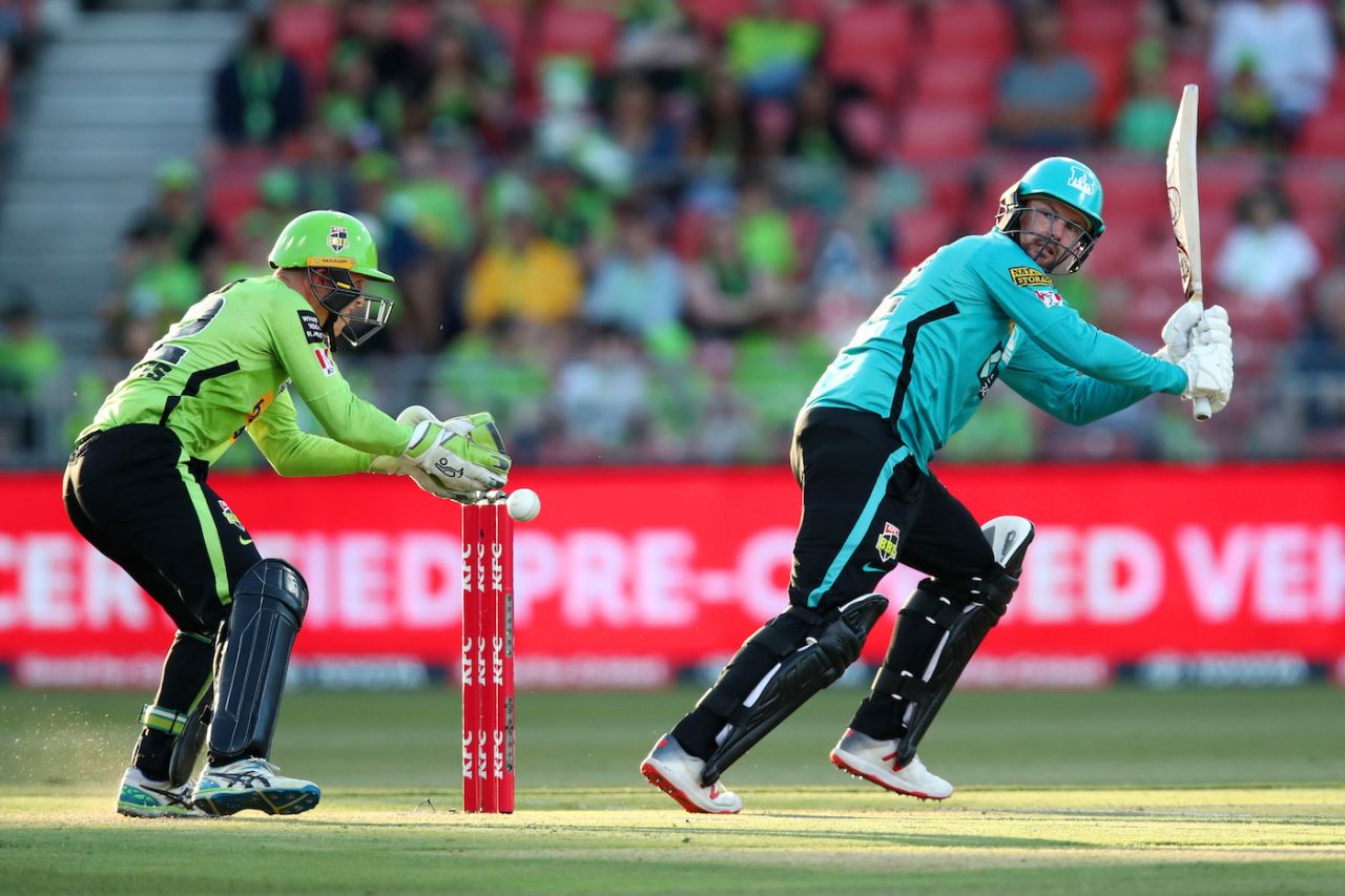 Colin Munro was steady at the top of the Thunder order, Sydney Thunder vs Brisbane Heat, BBL 2022-23, Sydney, December 27, 2022