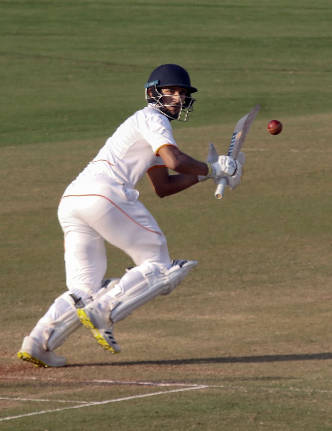 Ganesh Satish works one away, Vidarbha vs Tripura, Ranji Trophy 2022-23, 3rd day, Nagpur, December 22, 2022