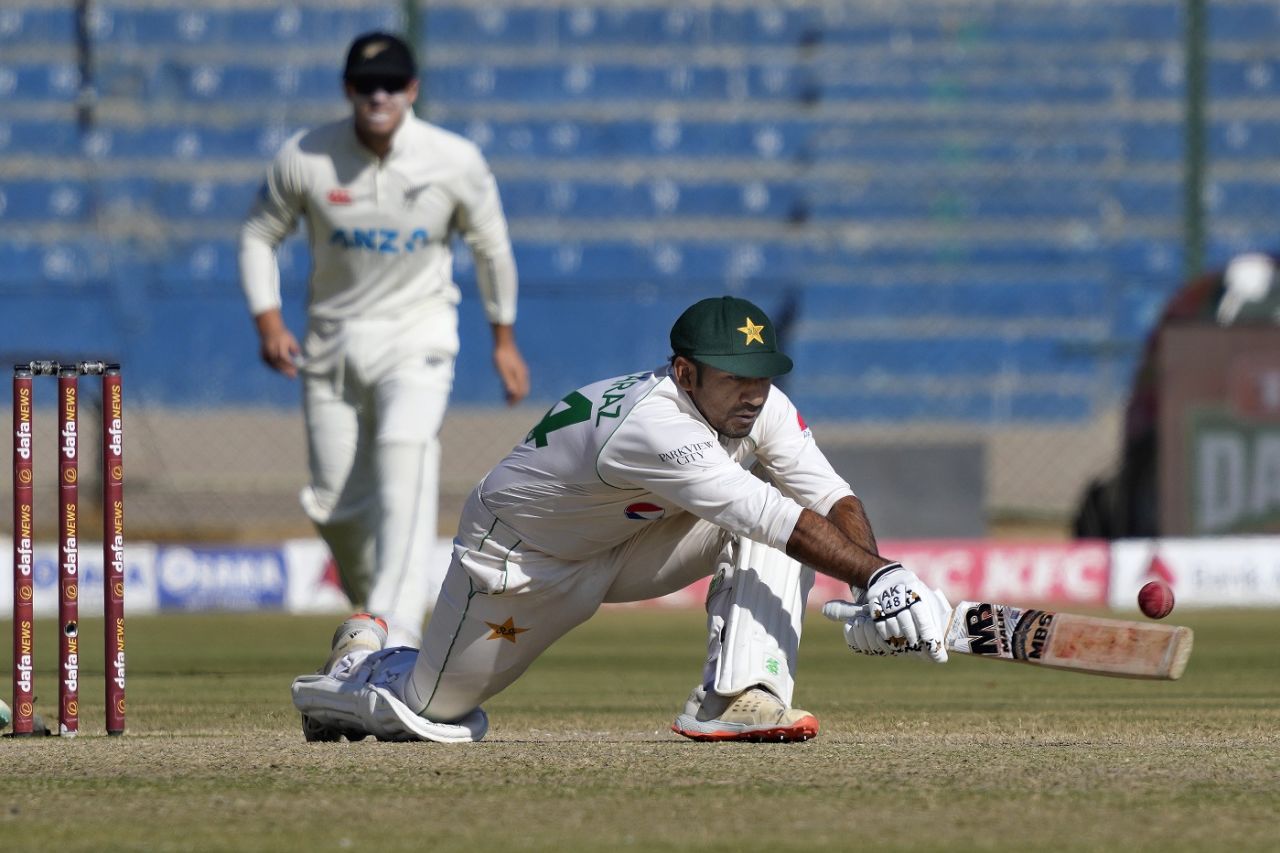 Sarfaraz Ahmed started with an attacking mindset, Pakistan vs New Zealand, 1st Test, Karachi, 5th day, December 30, 2022