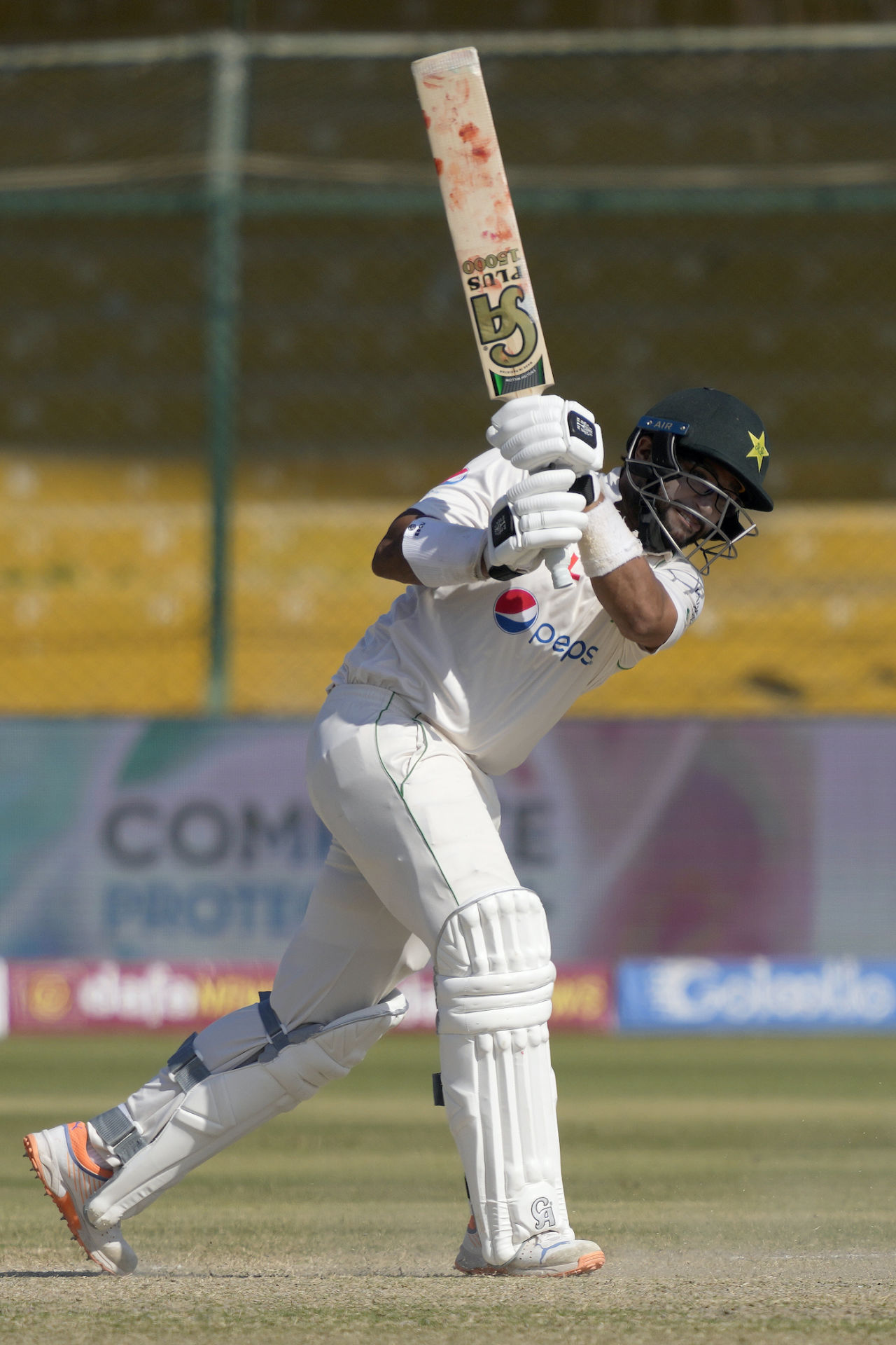 Imam-ul-Haq whacks the ball into the leg side, Pakistan vs New Zealand, 1st Test, Karachi, 5th day, December 30, 2022